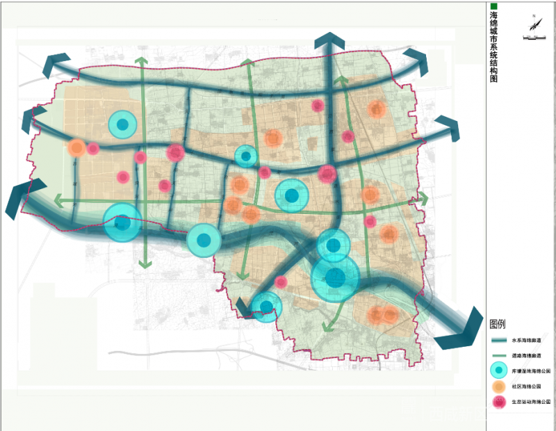 泾河新城海绵城市系统结构图